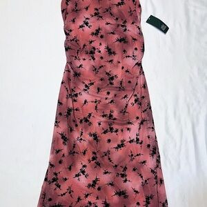 Wild Fable Strapless Pink Floral Dress